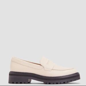 Everlane Cream Leather Lug-Sole Loafer